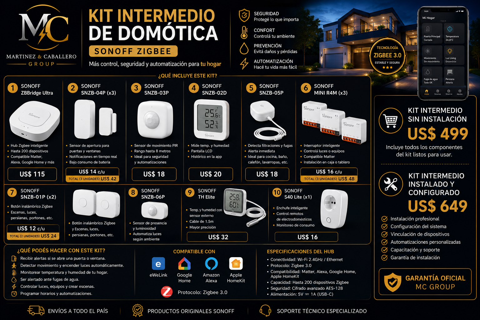 Kit Intermedio de Domótica